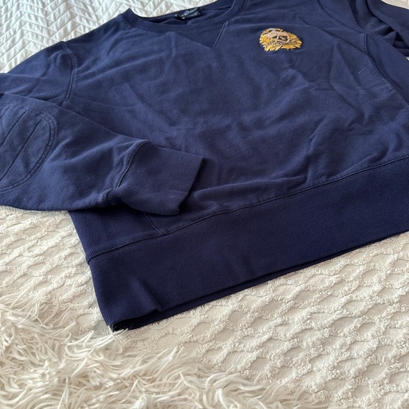 Ralph Lauren Navy Sweatshirt with Gold Emblem - Picture 14 of 15
